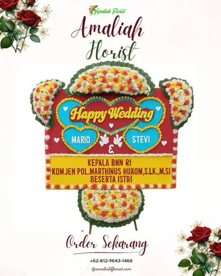 Papan Bunga Pernikahan Gereja Tiberias